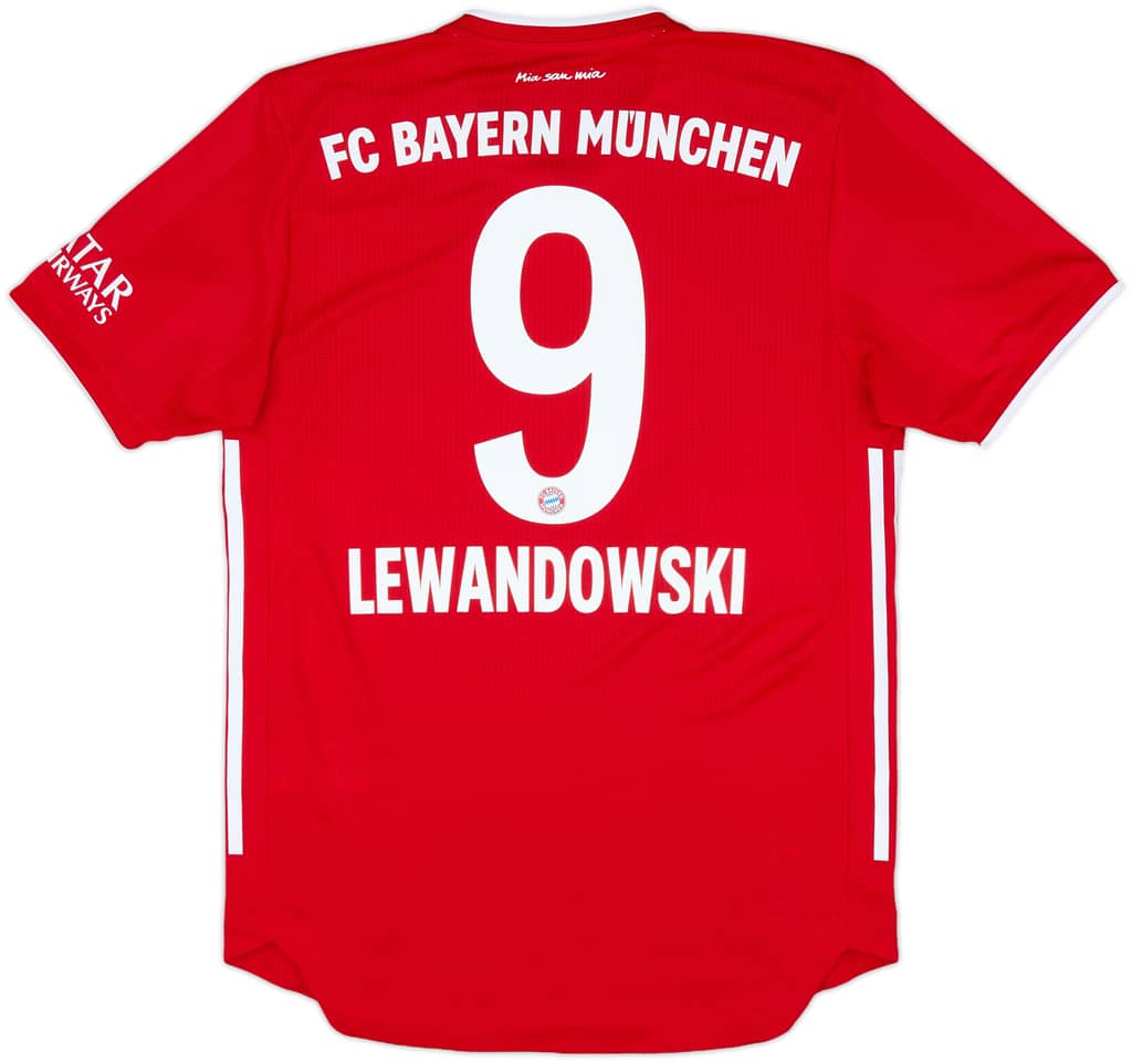 2020-21 Bayern Munich Authentic Home Shirt Lewandowski #9 - 8/10 - (S)