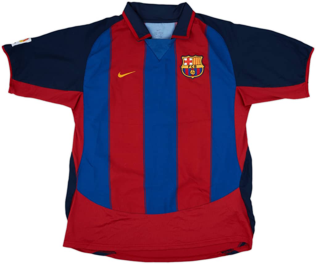 2003-04 Barcelona Home Shirt Ronaldinho #10 - 8/10 - (L)