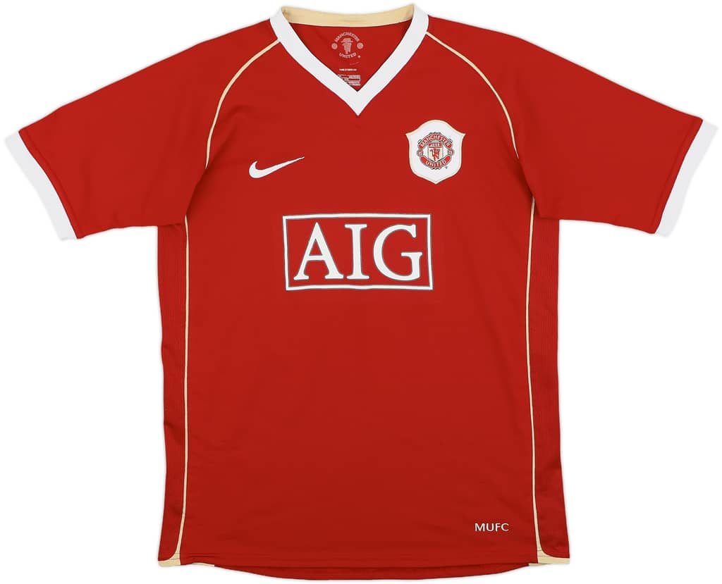 2006-07 Manchester United Home Shirt - 7/10 - (XL.Boys)