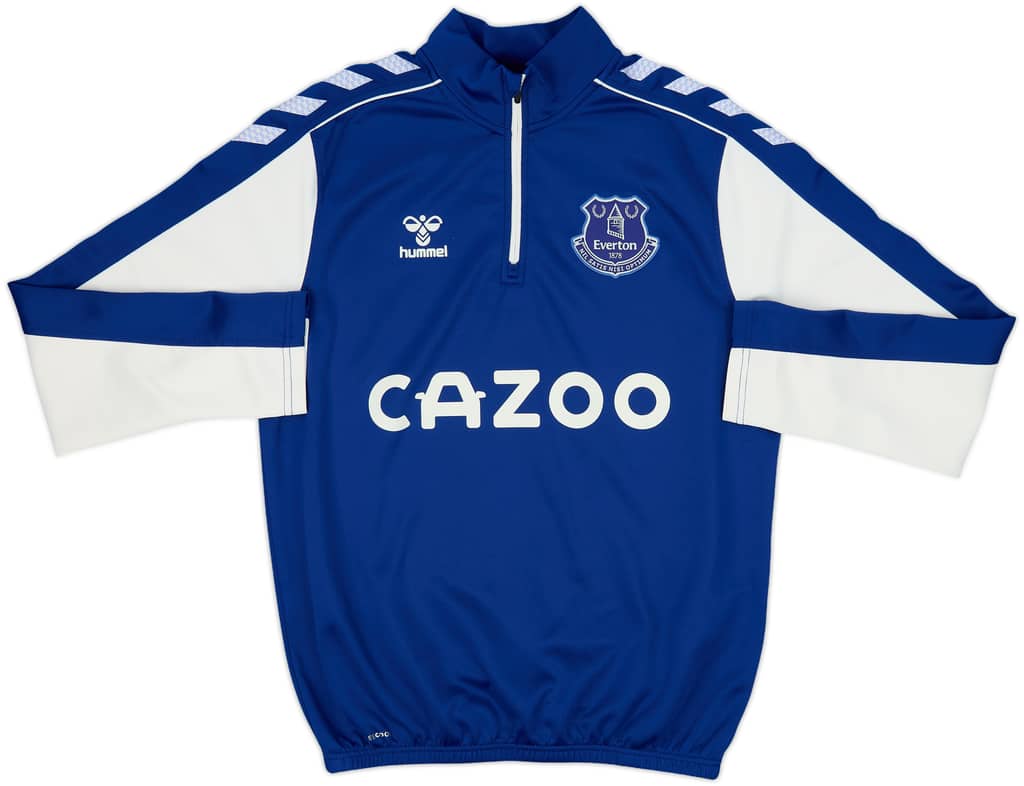 2021-22 Everton Hummel 1/4 Zip Training Top - 7/10 - (S)