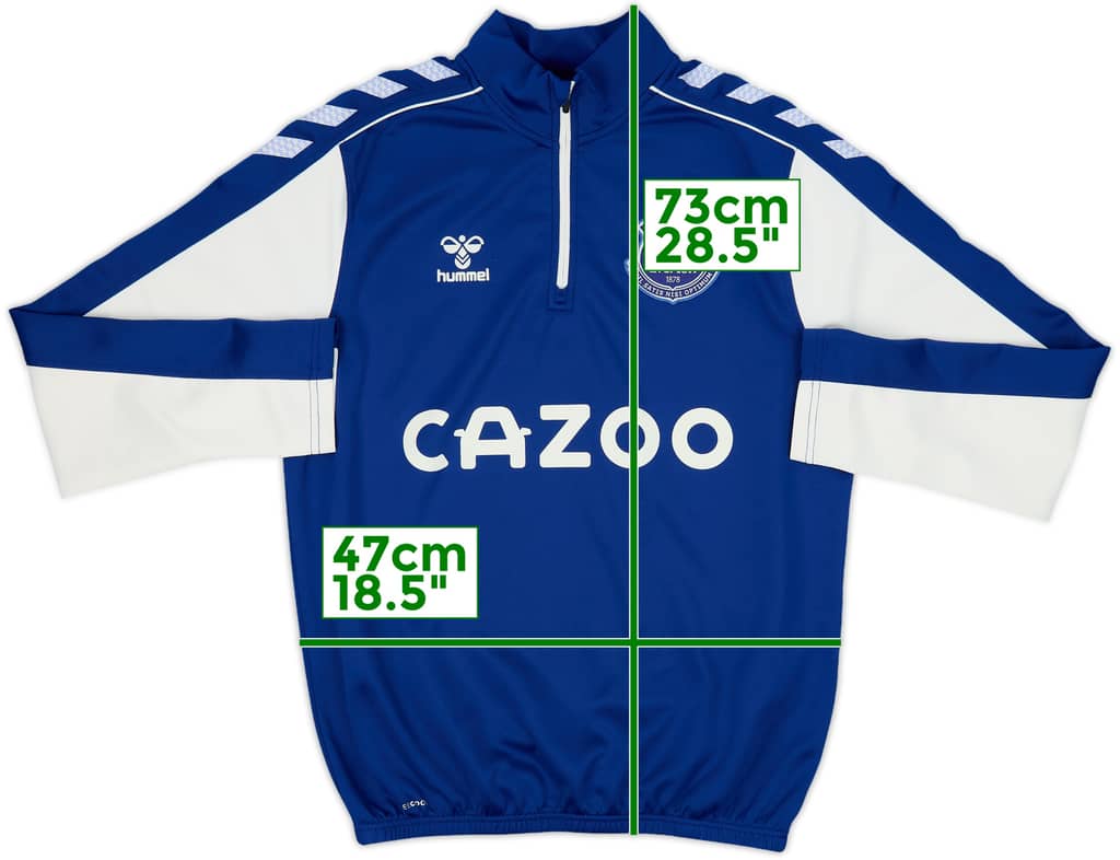 2021-22 Everton Hummel 1/4 Zip Training Top - 7/10 - (S)