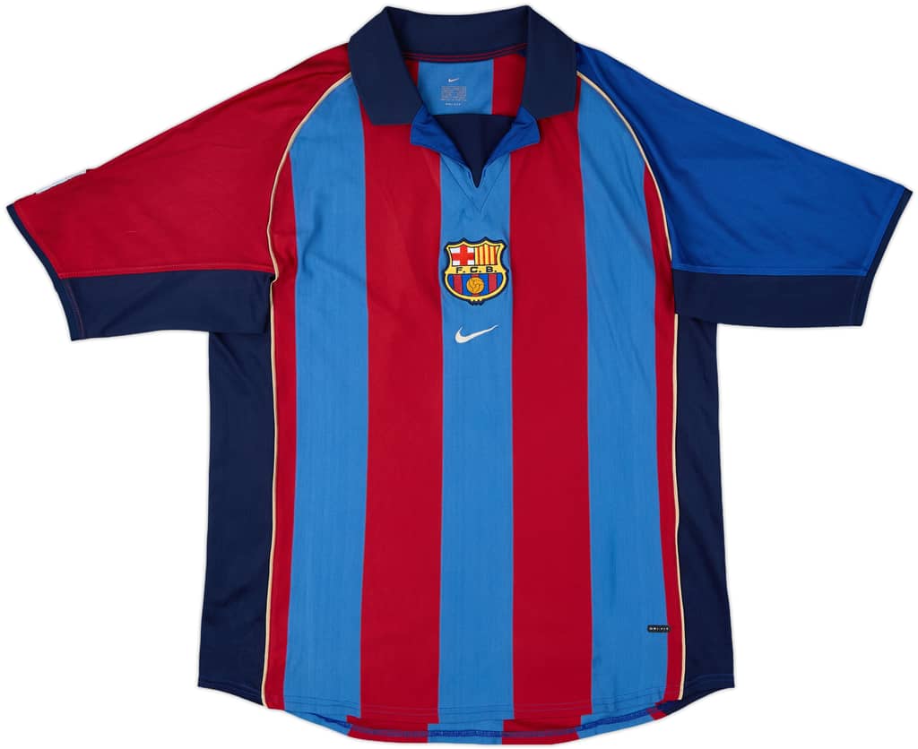 2001-02 Barcelona Home Shirt Xavi #6 - 8/10 - (L)