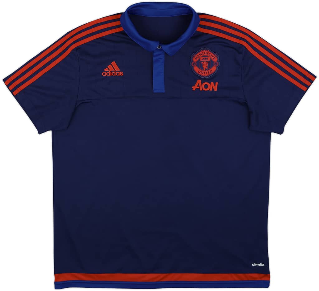 2015-16 Manchester United adidas Polo Shirt - 8/10 - (XL)