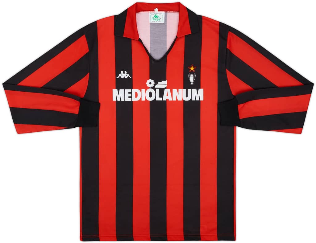 1988-89 AC Milan Home L/S Shirt - 8/10 - (XL)