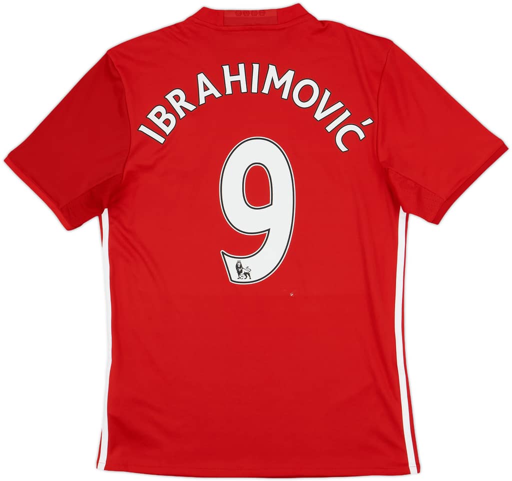 2016-17 Manchester United Home Shirt Ibrahimovic #9 - 8/10 - (S)