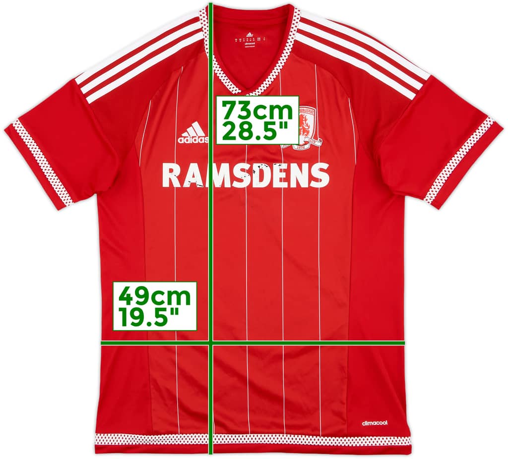 2015-16 Middlesbrough Home Shirt - 6/10 - (M)