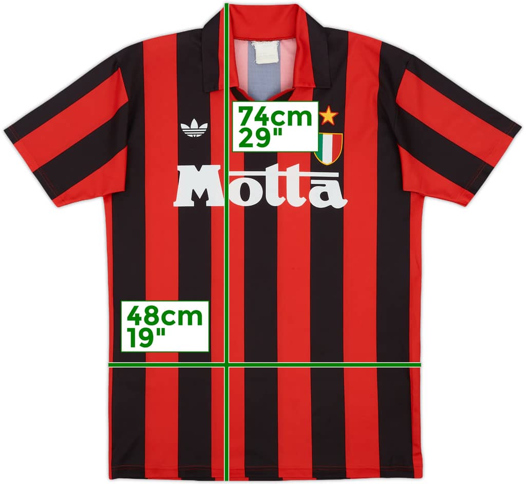 1992-93 AC Milan Home Shirt - 9/10 - (S)