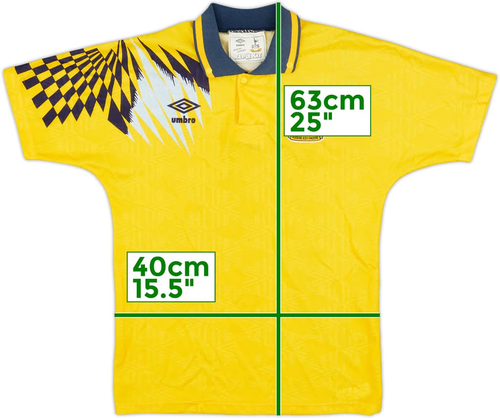 1991-95 Tottenham Away Shirt - 7/10 - (Y)