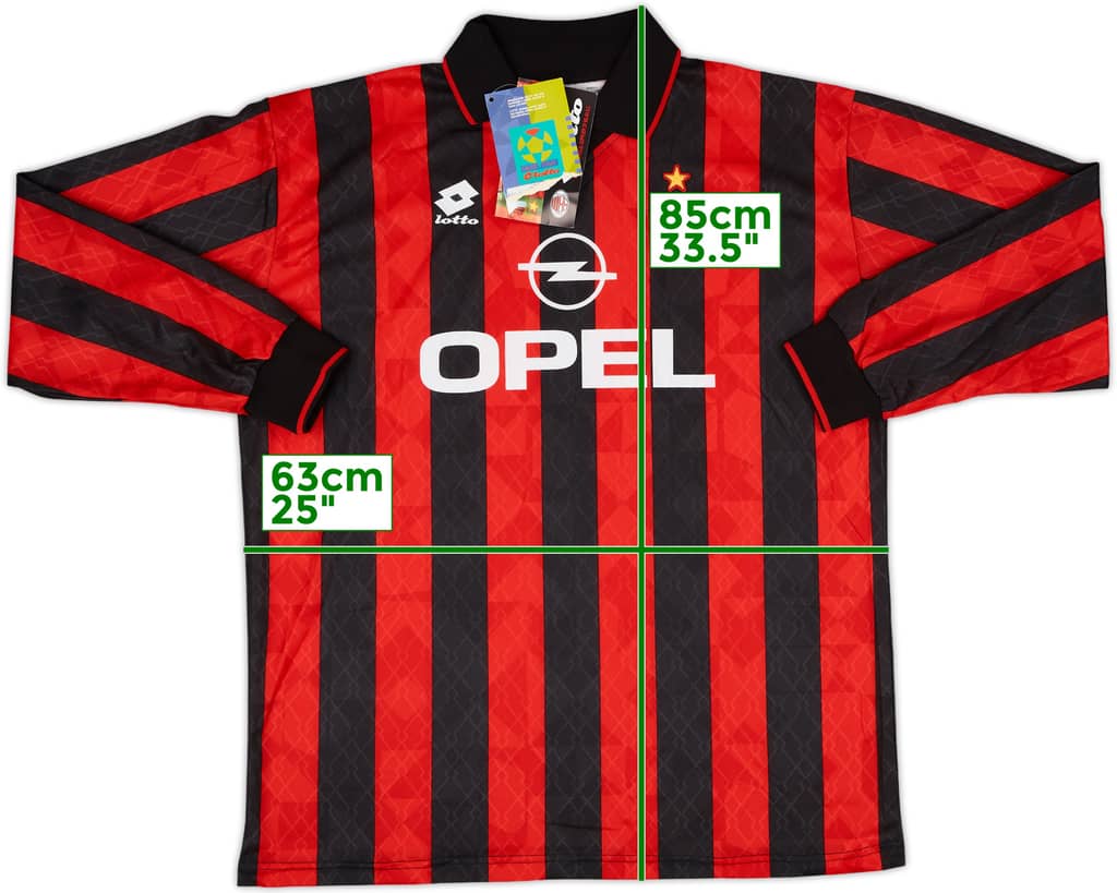 1995-96 AC Milan Home L/S Shirt (XXL)
