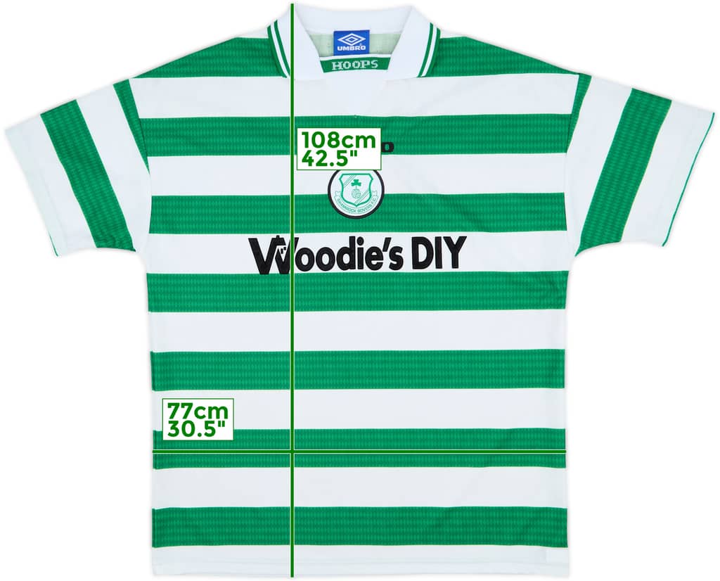 1997-98 Shamrock Rovers Home Shirt - 9/10 - (XL)