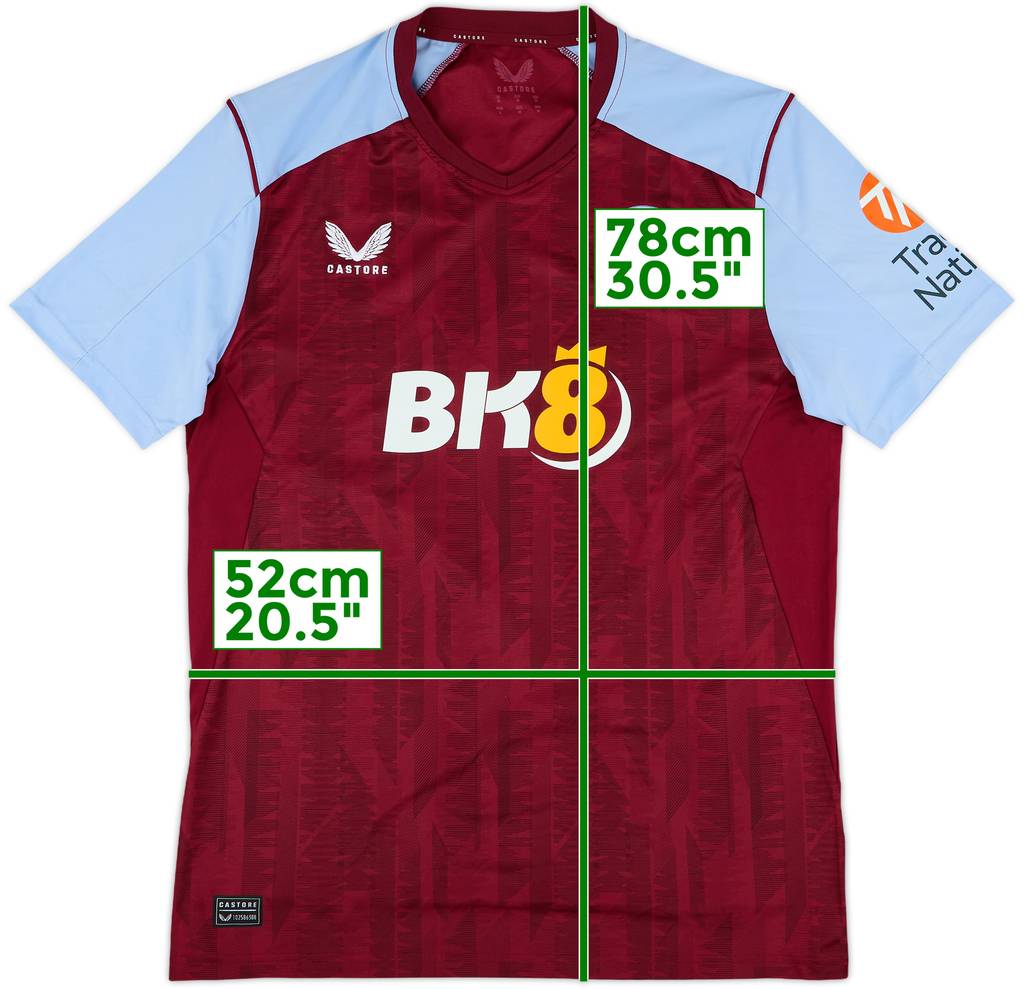 2023-24 Aston Villa Home Shirt - 10/10 - (M)