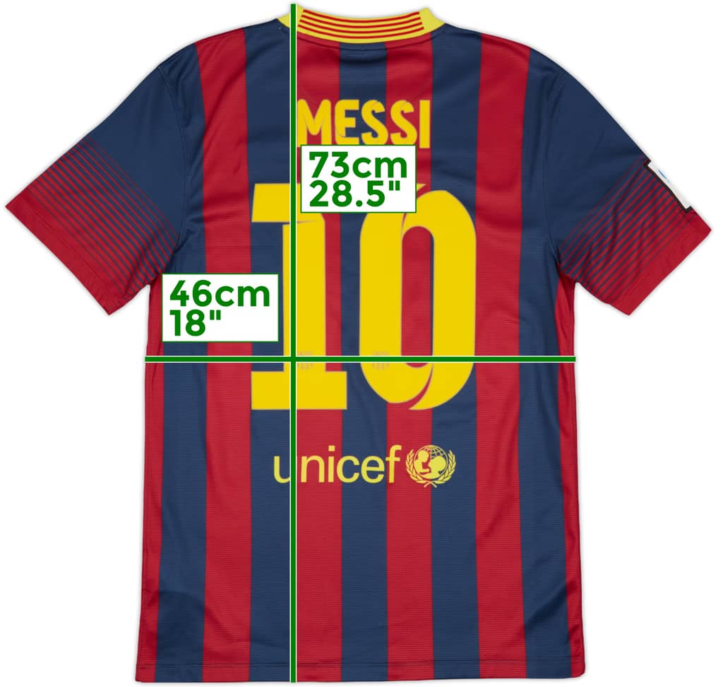 2013-14 Barcelona Home Shirt Messi #10 - 9/10 - (S)