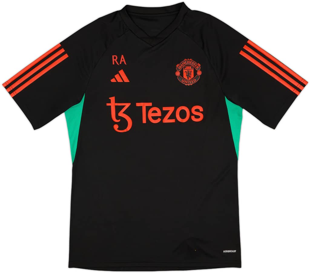 2023-24 Manchester United Staff Issue adidas Training Shirt 'RA' - 8/10 - (M)