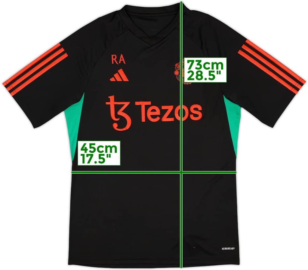 2023-24 Manchester United Staff Issue adidas Training Shirt 'RA' - 8/10 - (M)