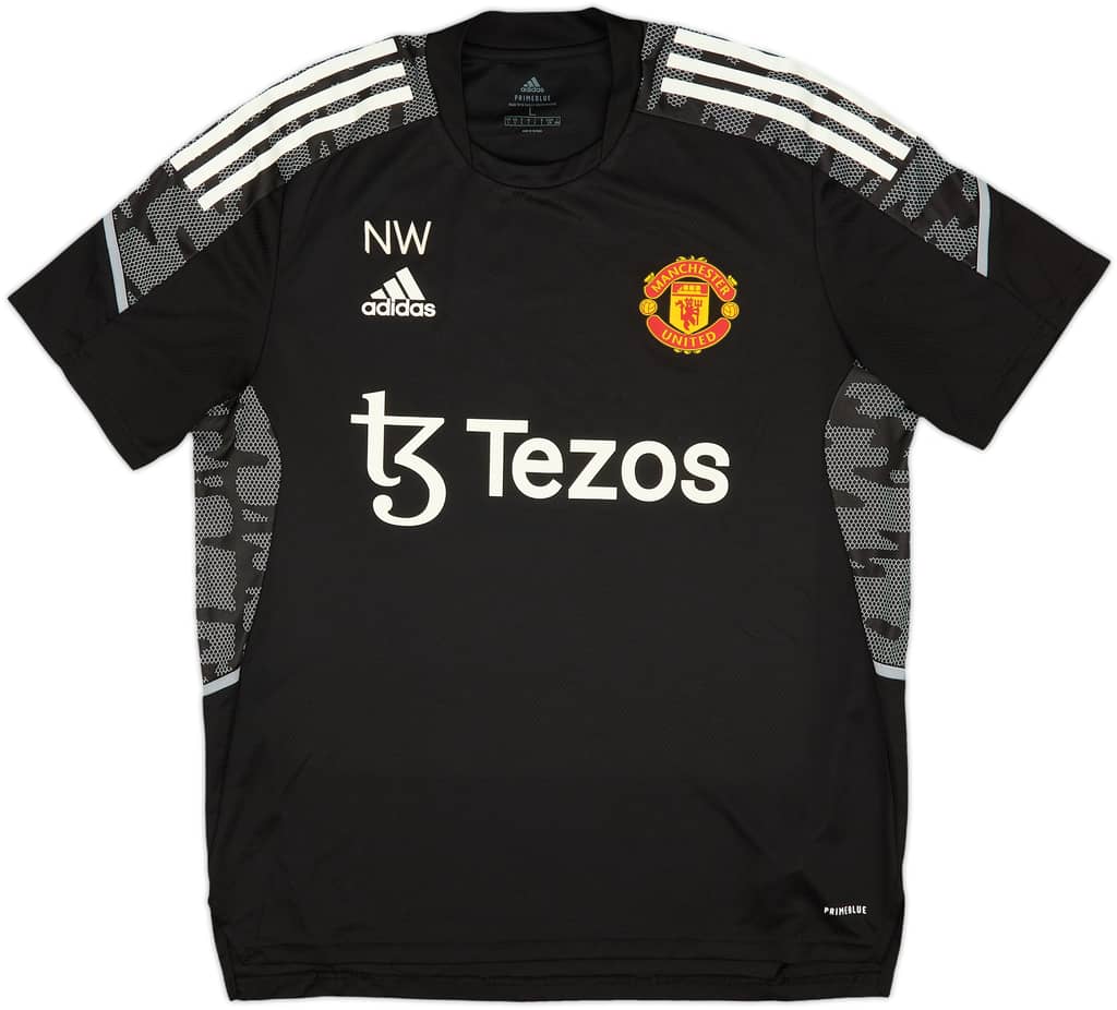 2020-21 Manchester United Staff Issue adidas Training Shirt 'NW' - 10/10 - (L)