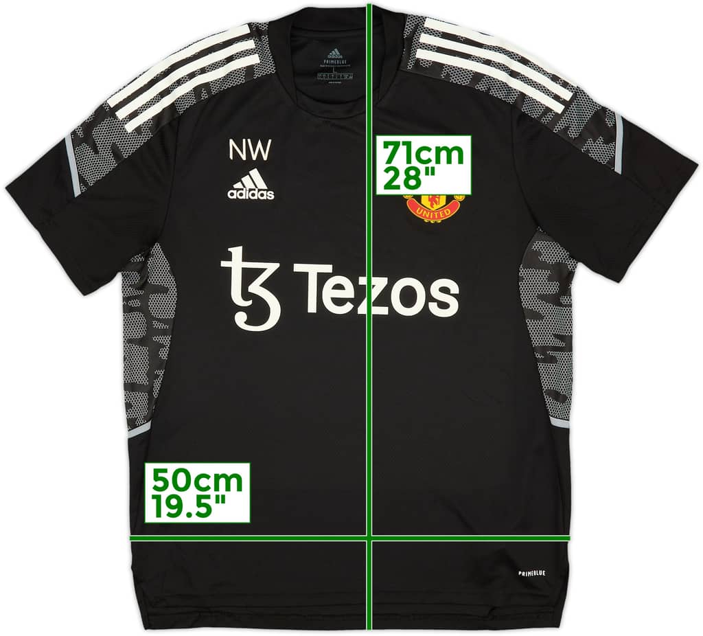 2020-21 Manchester United Staff Issue adidas Training Shirt 'NW' - 10/10 - (L)