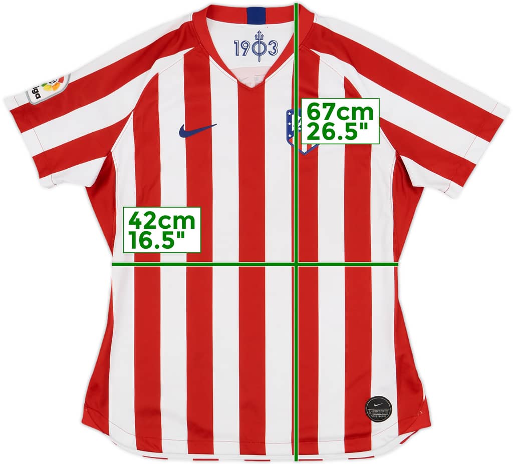 2019-20 Atletico Madrid Home Shirt - 9/10 - (Women's L)