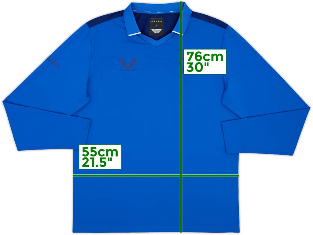 2022-23 Rangers Castore Training L/S Shirt - 8/10 - (L)