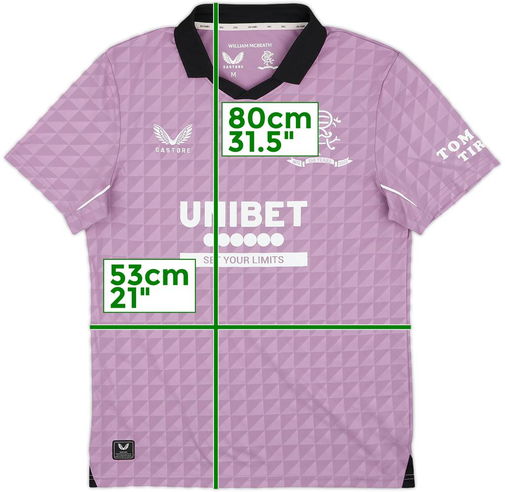 2021-22 Rangers '150 Years Anniversary' Third Shirt - 9/10 - (M)