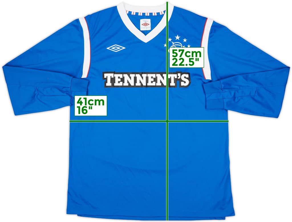 2011-12 Rangers Home L/S Shirt - 8/10 - (L)