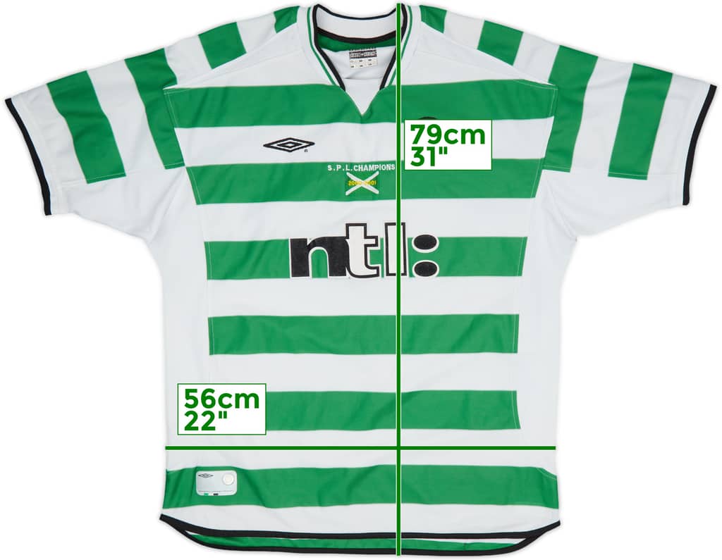 2001-03 Celtic Home 'SPL Champions' Shirt - 5/10 - (XL)