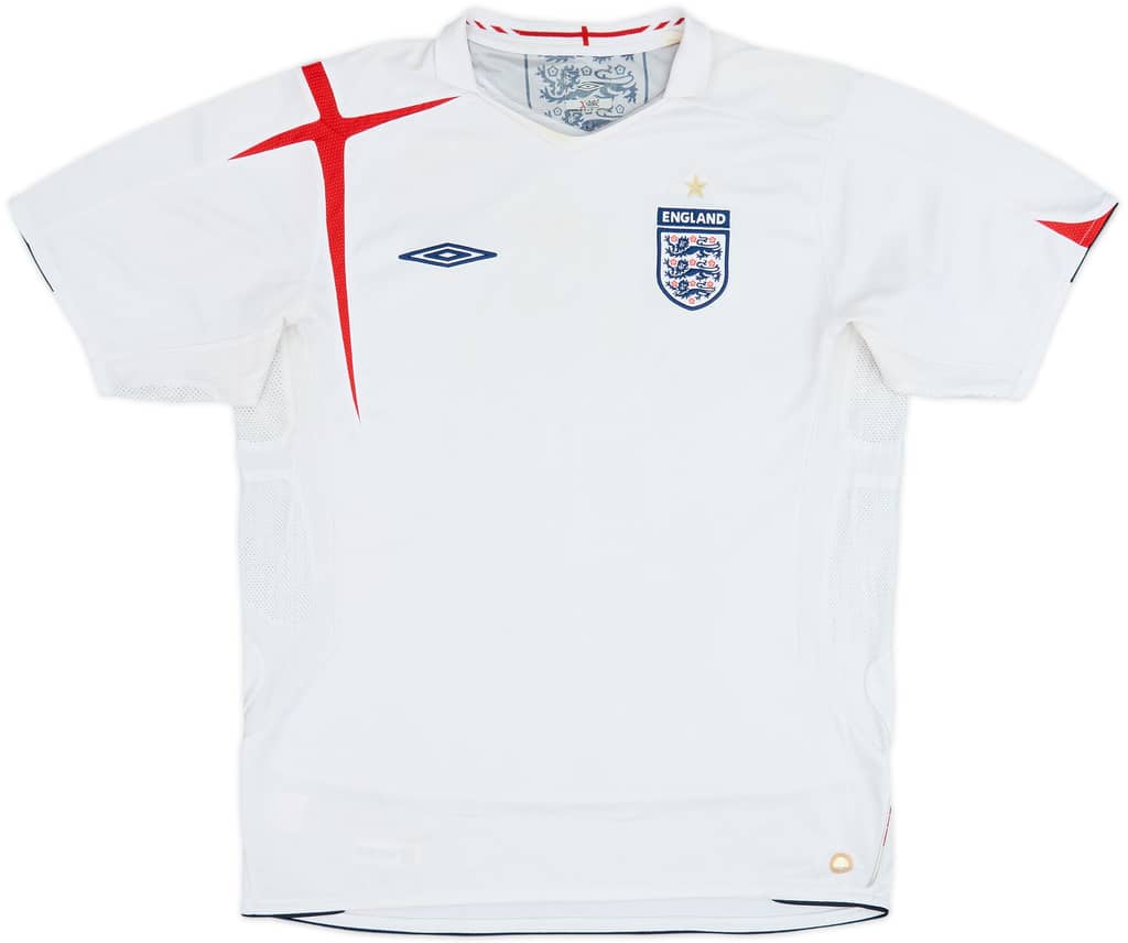 2005-07 England Home Shirt - 5/10 - (L)
