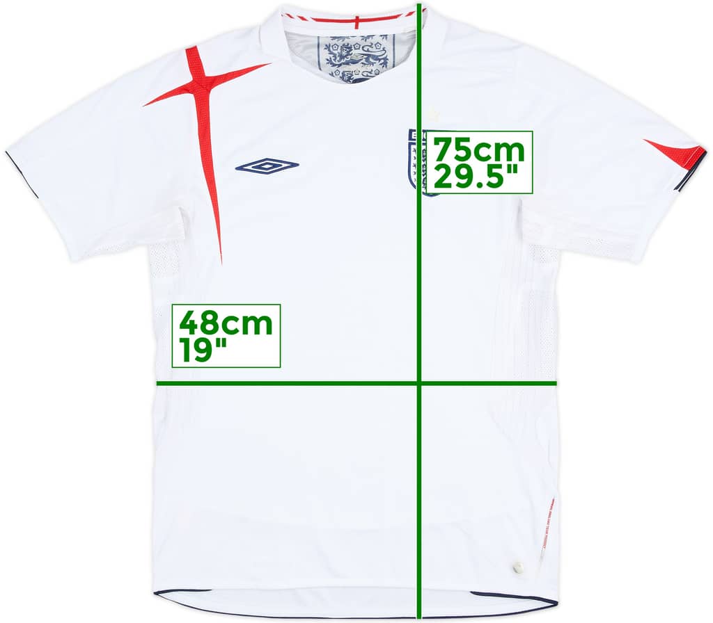 2005-07 England Home Shirt - 5/10 - (M)