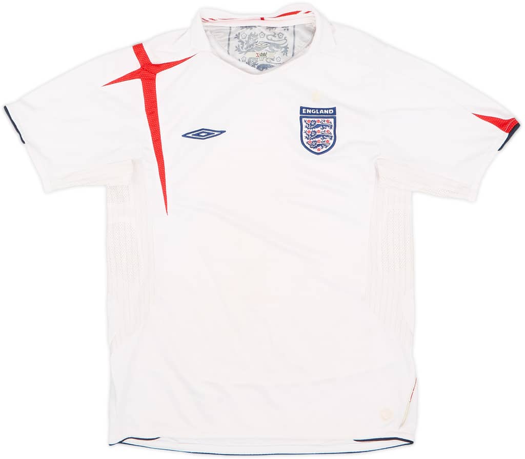 2005-07 England Home Shirt - 5/10 - (L.Boys)