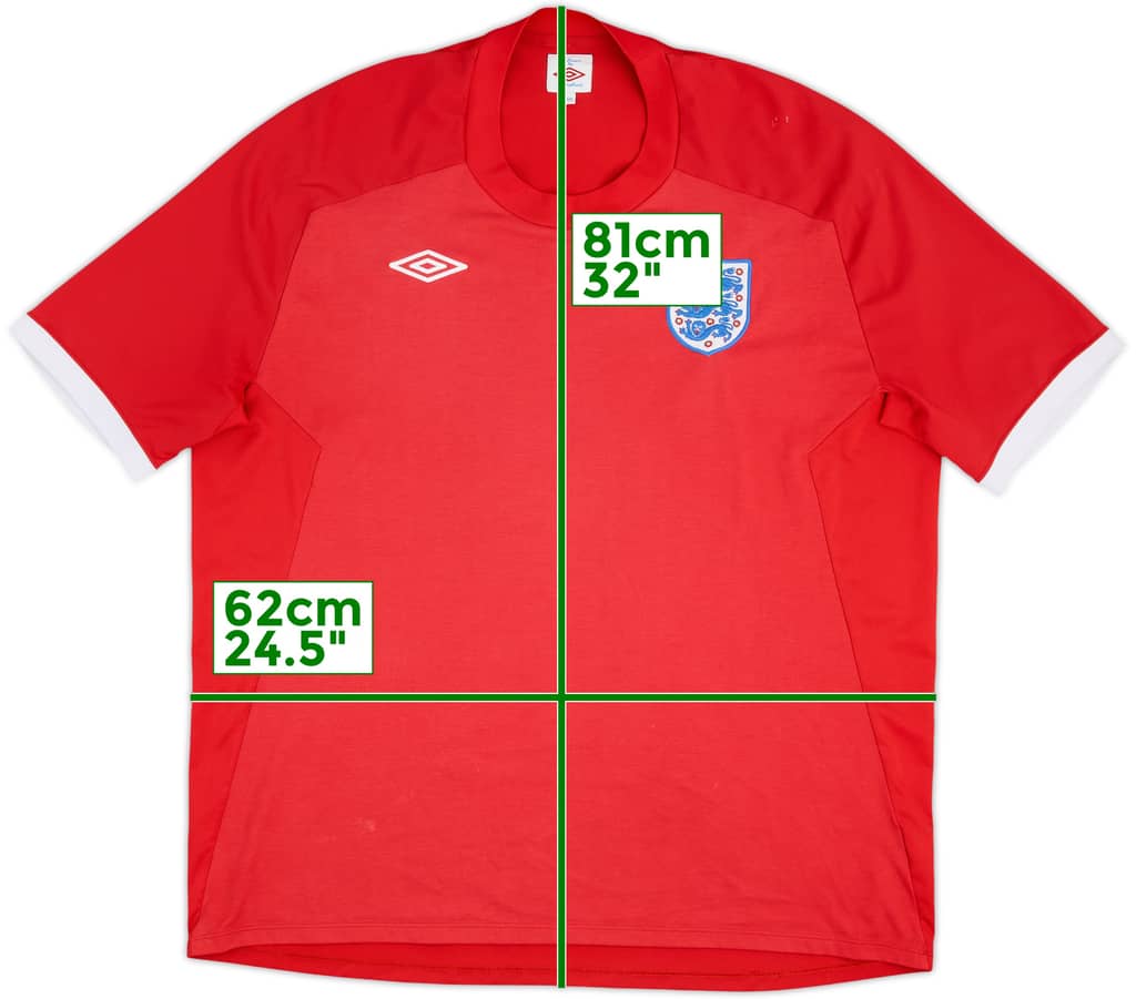 2010-11 England Away Shirt - 5/10 - (XXL)