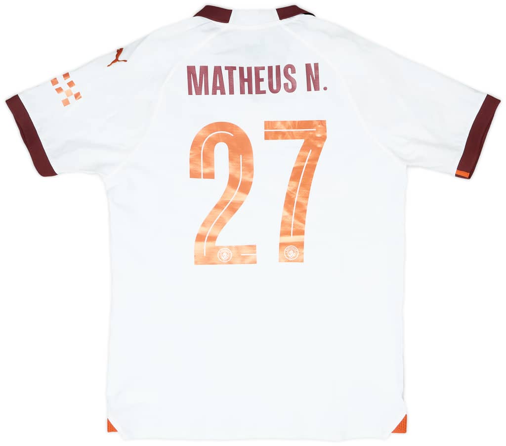 2023-24 Manchester City Match Issue FA Cup Away Shirt Matheus N. #27