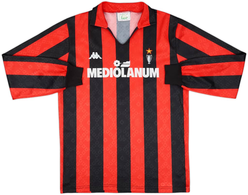 1989-90 AC Milan Home L/S Shirt - 8/10 - (L)