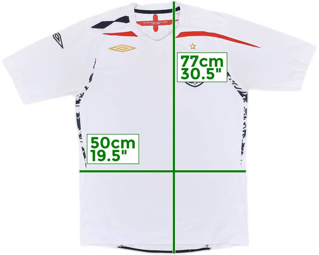 2007-09 England Home Shirt - 5/10 - (S)