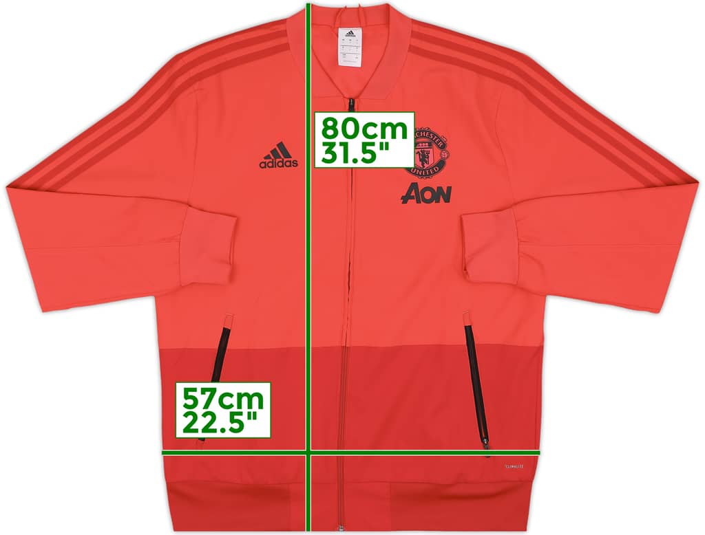 2018-19 Manchester United adidas Track Jacket - 8/10 - (L)
