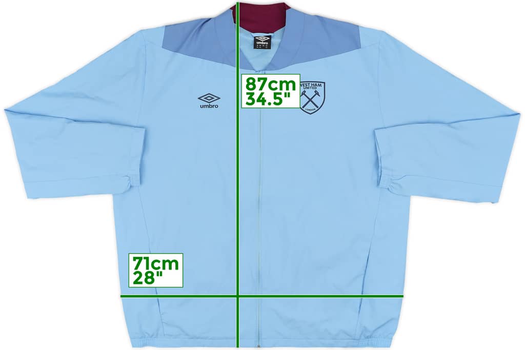 2018-19 West Ham Umbro Hooded Rain Jacket - 10/10 - (4XL)