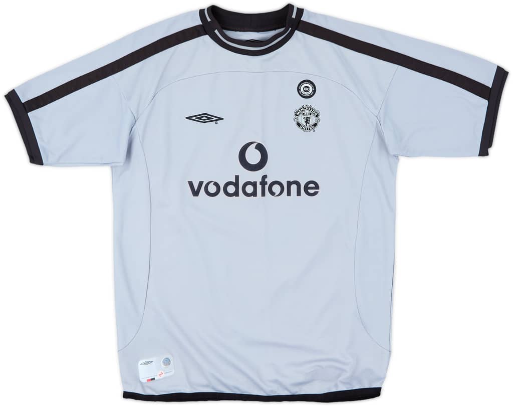 2001-02 Manchester United Centenary GK S/S Shirt - 9/10 - (L.Boys)