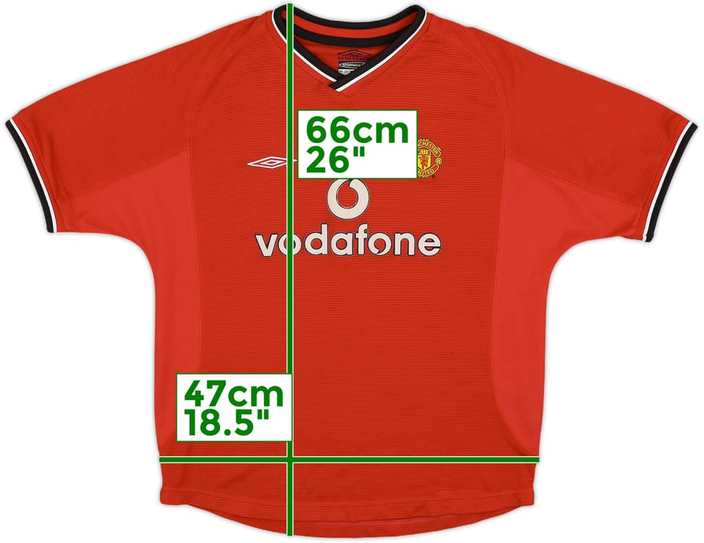 2000-02 Manchester United Home Shirt - 8/10 - (L.Boys)