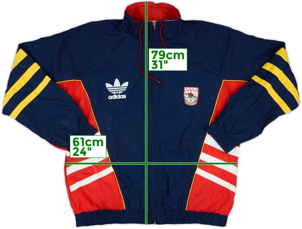 1990-92 Arsenal adidas Shell Jacket - 9/10 - (L)