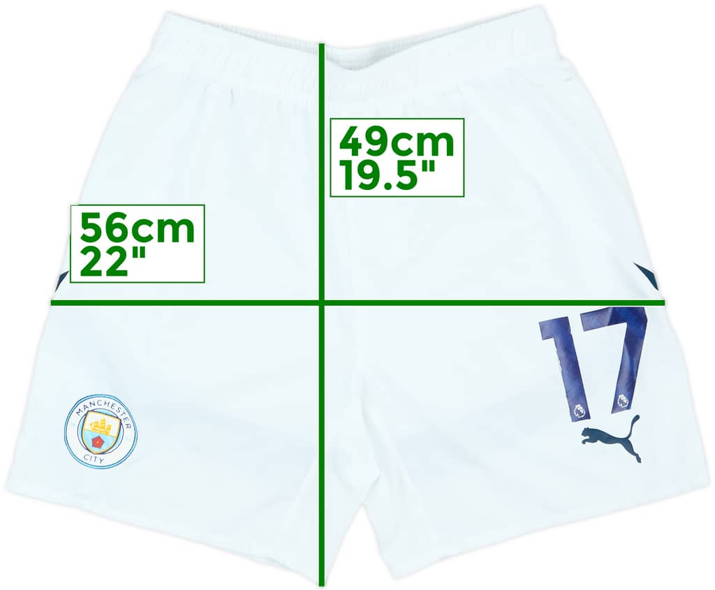 2024-25 Manchester City Match Issue Home Shorts #17 (De Bruyne)