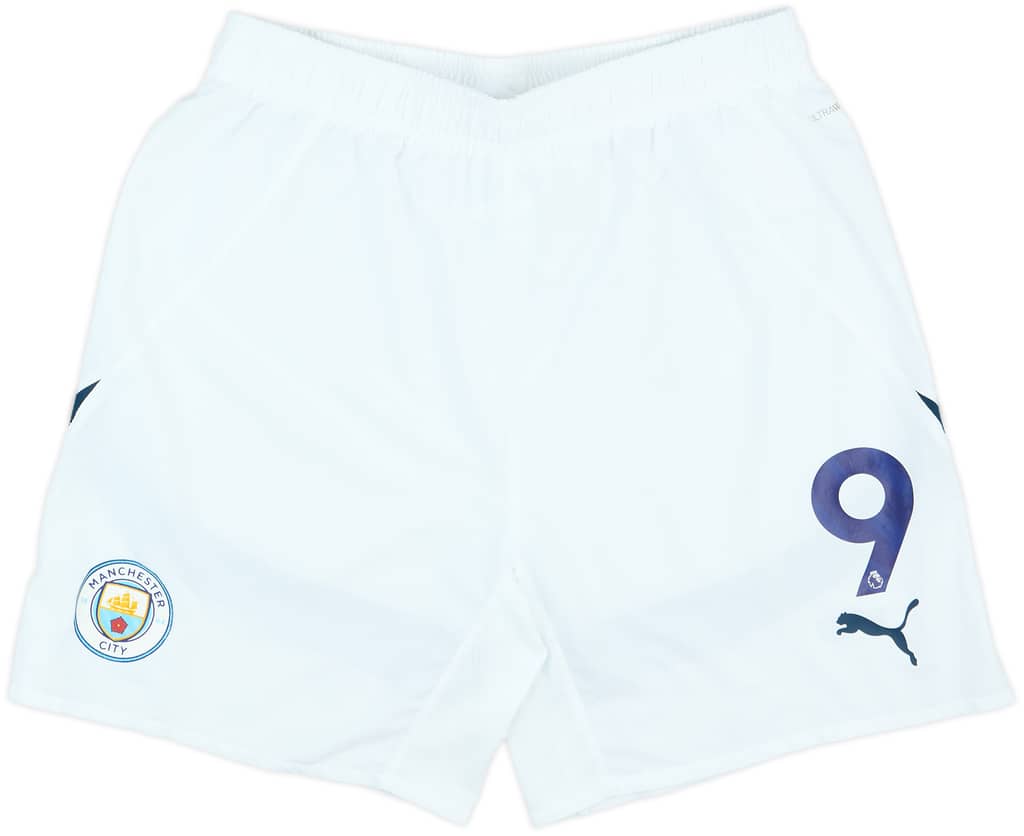 2024-25 Manchester City Match Issue Home Shorts #9 (Haaland)
