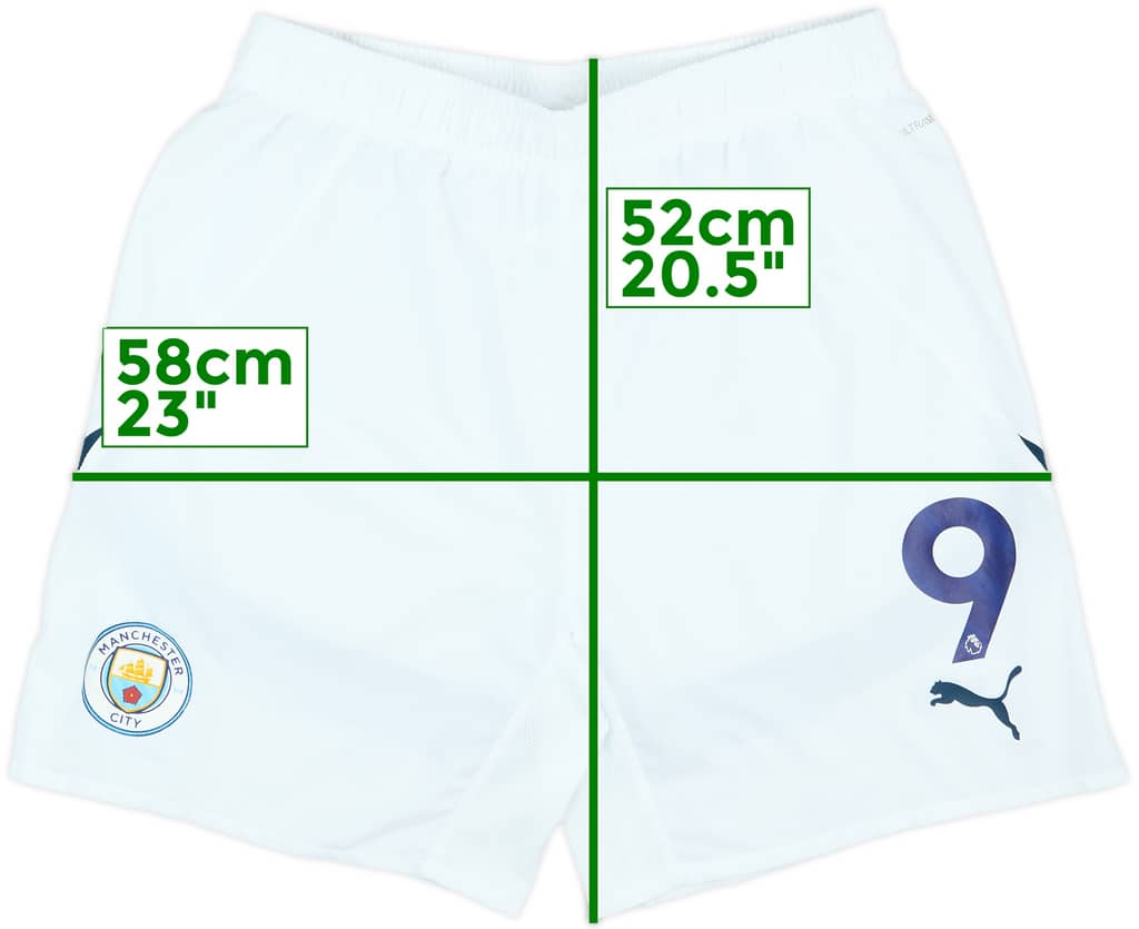 2024-25 Manchester City Match Issue Home Shorts #9 (Haaland)