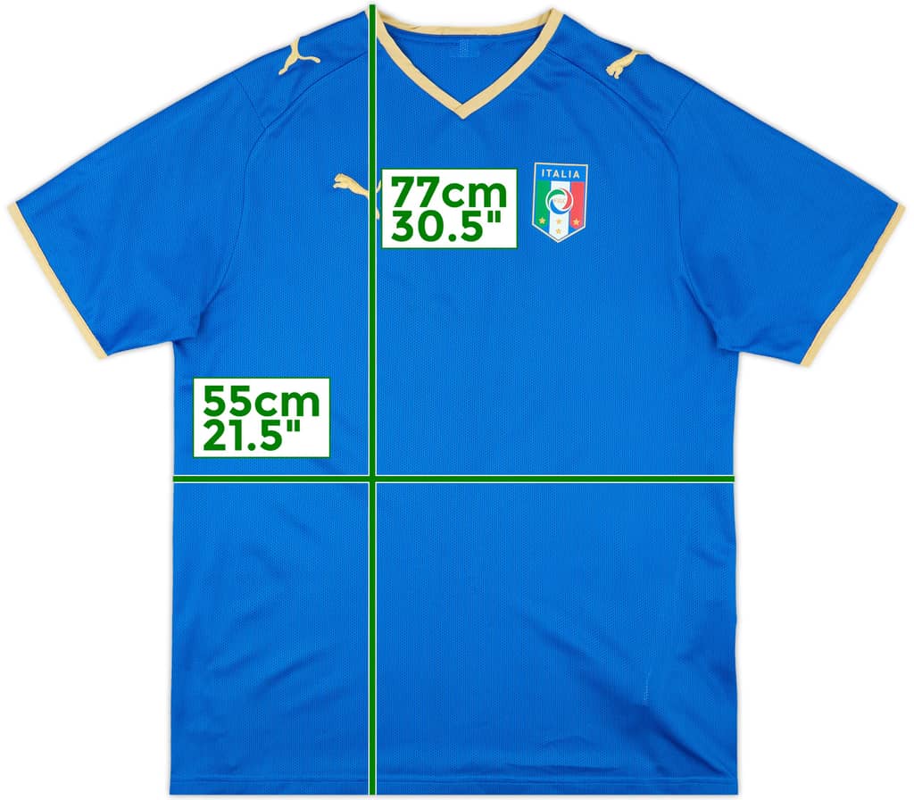 2007-08 Italy Basic Home Shirt - 9/10 - (L)