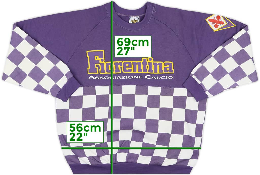 1990-91 Fiorentina Le Felpe Dei Grandi Club Sweat Top - 8/10 - (L)
