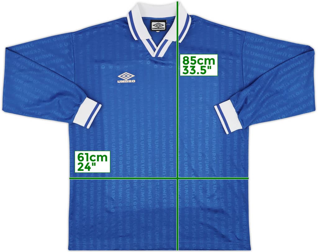 1990s Umbro Template L/S Shirt - 8/10 - (XL)