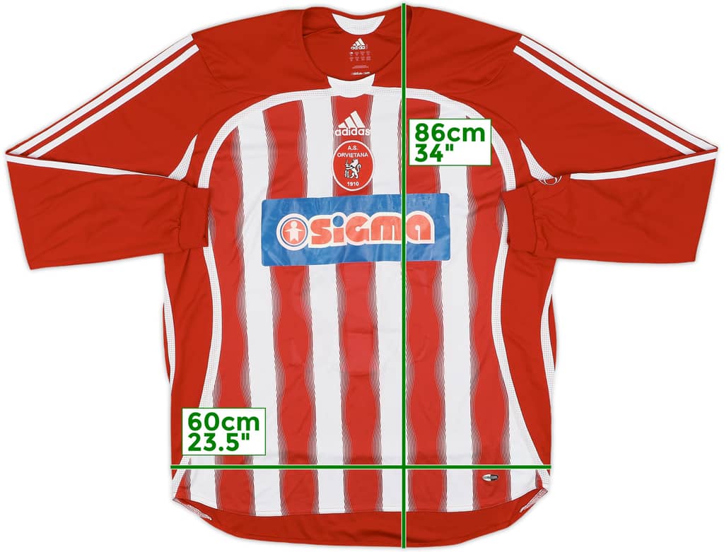 2007-08 Orvietana Home L/S Shirt - 5/10 - (XL)