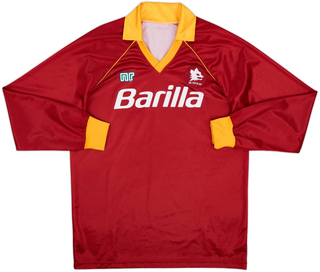 1990-91 Roma Home L/S Shirt - 9/10 - (XL)