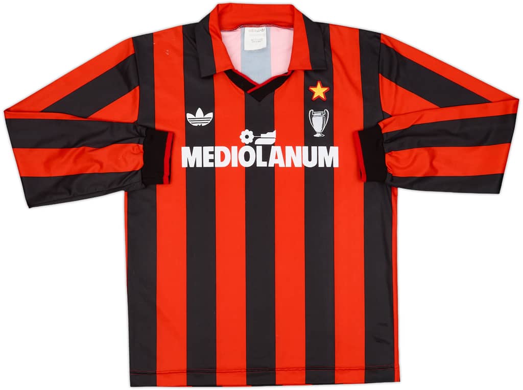 1990-91 AC Milan Home L/S Shirt - 8/10 - (S)