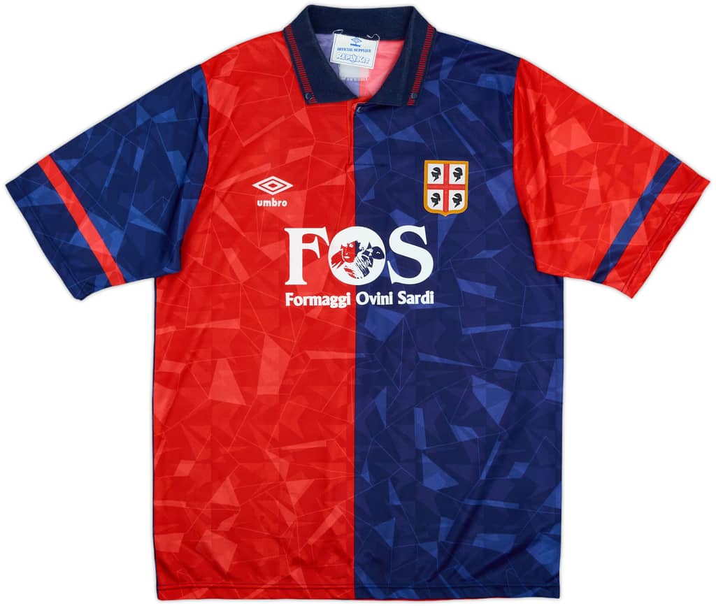 1990-93 Cagliari Home Shirt - 8/10 - (M)