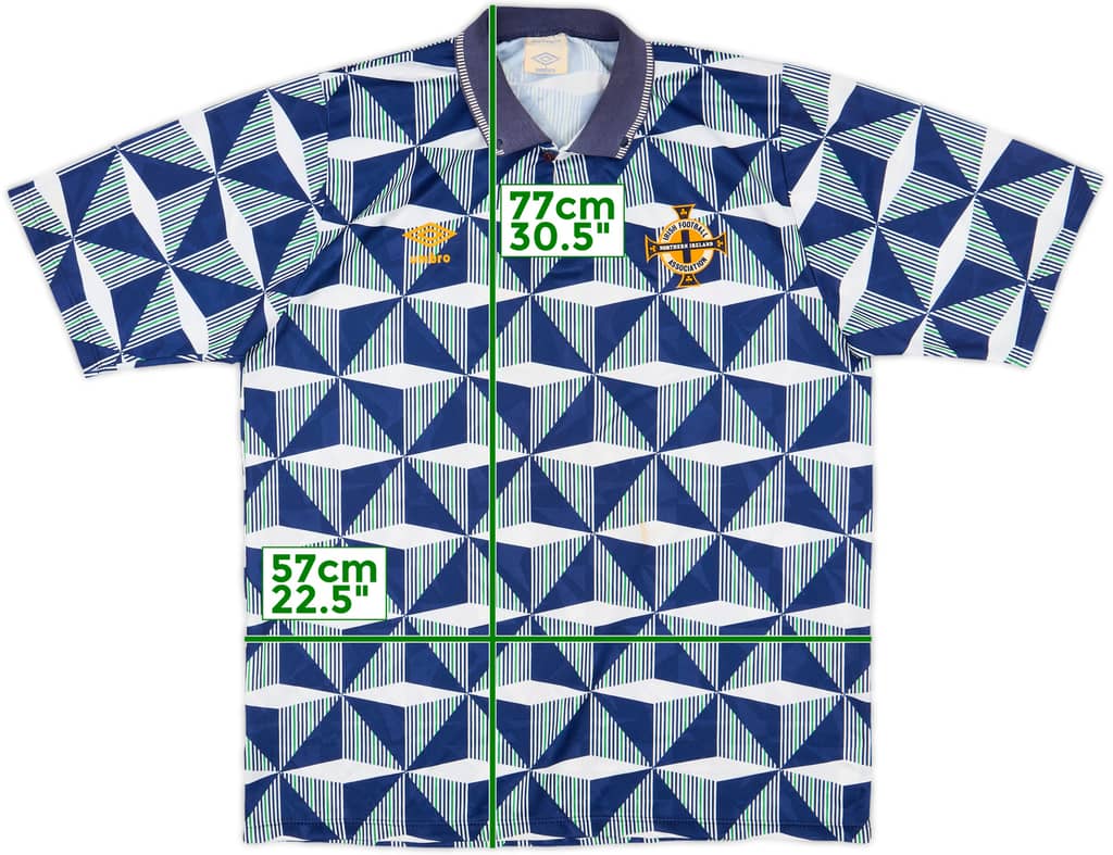 1990-92 Northern Ireland Away Shirt - 10/10 - (XL)
