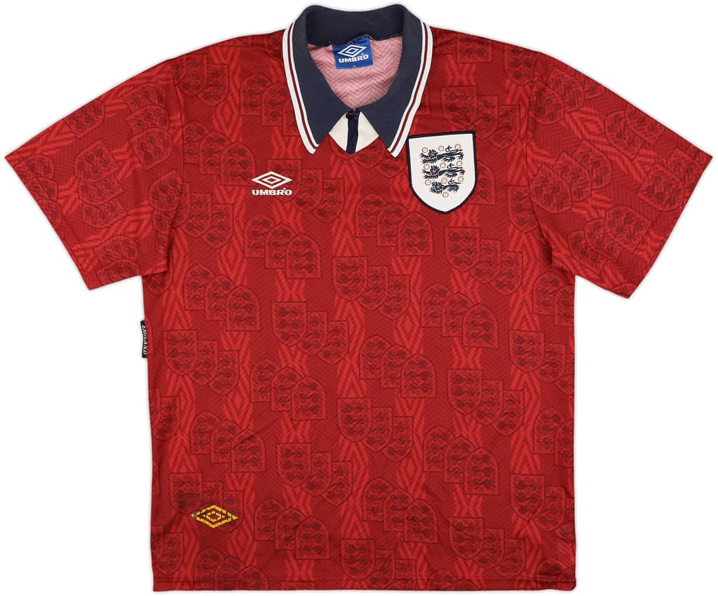 1993-95 England Away Shirt - 8/10 - (XL)