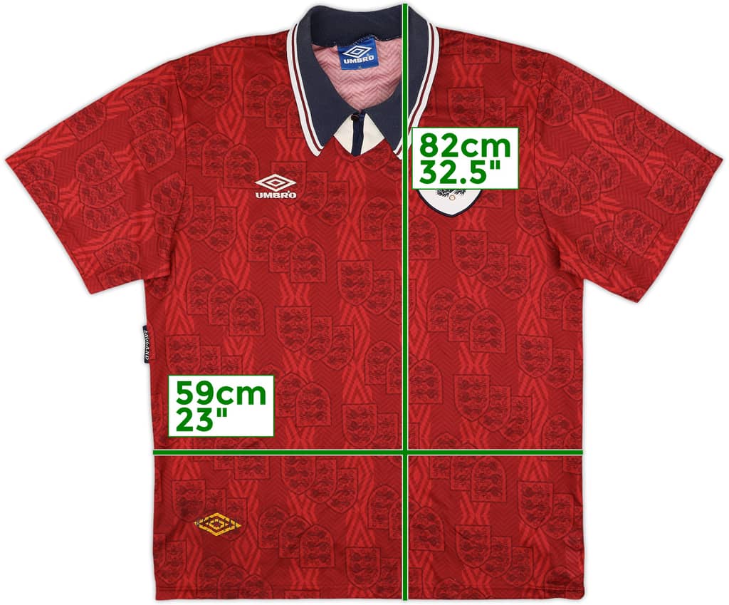 1993-95 England Away Shirt - 8/10 - (XL)